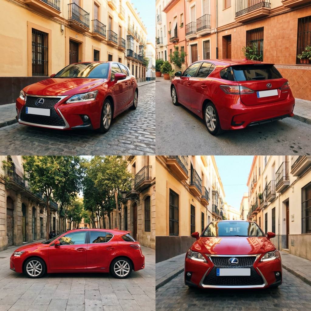 Lexus CT 2015, красный - аренда в Барселоне и Испании